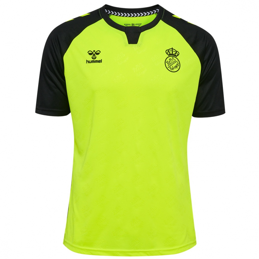 Niño Fútbol Camiseta Usse Diao #0 Amarillo Fluorescente Negro 2ª Equipación 2024/25