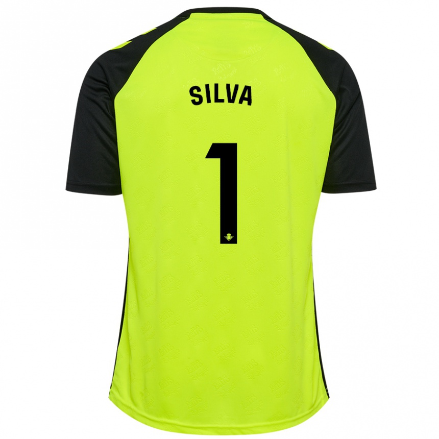 Niño Fútbol Camiseta Rui Silva #1 Amarillo Fluorescente Negro 2ª Equipación 2024/25