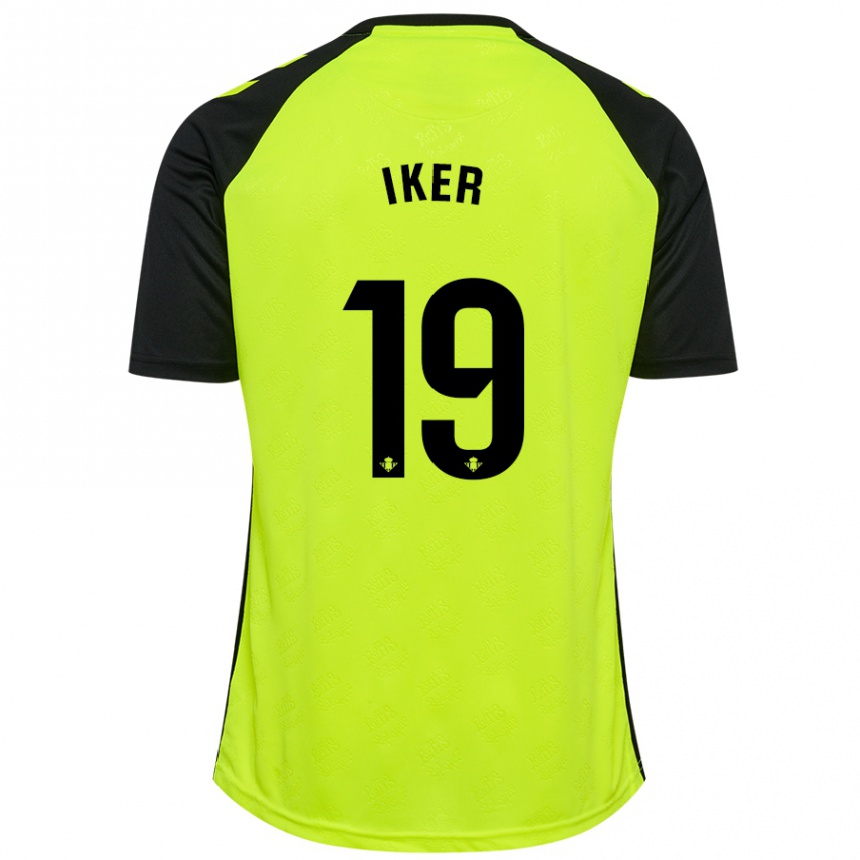 Niño Fútbol Camiseta Iker Losada #19 Amarillo Fluorescente Negro 2ª Equipación 2024/25