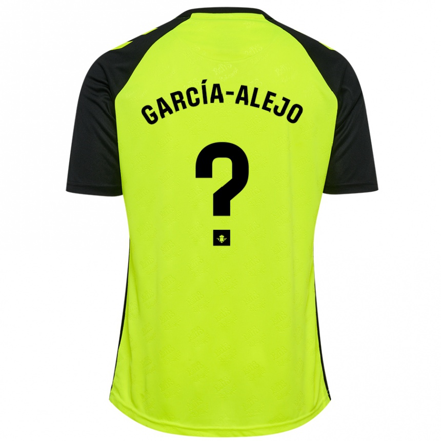 Niño Fútbol Camiseta Raúl García-Alejo #0 Amarillo Fluorescente Negro 2ª Equipación 2024/25