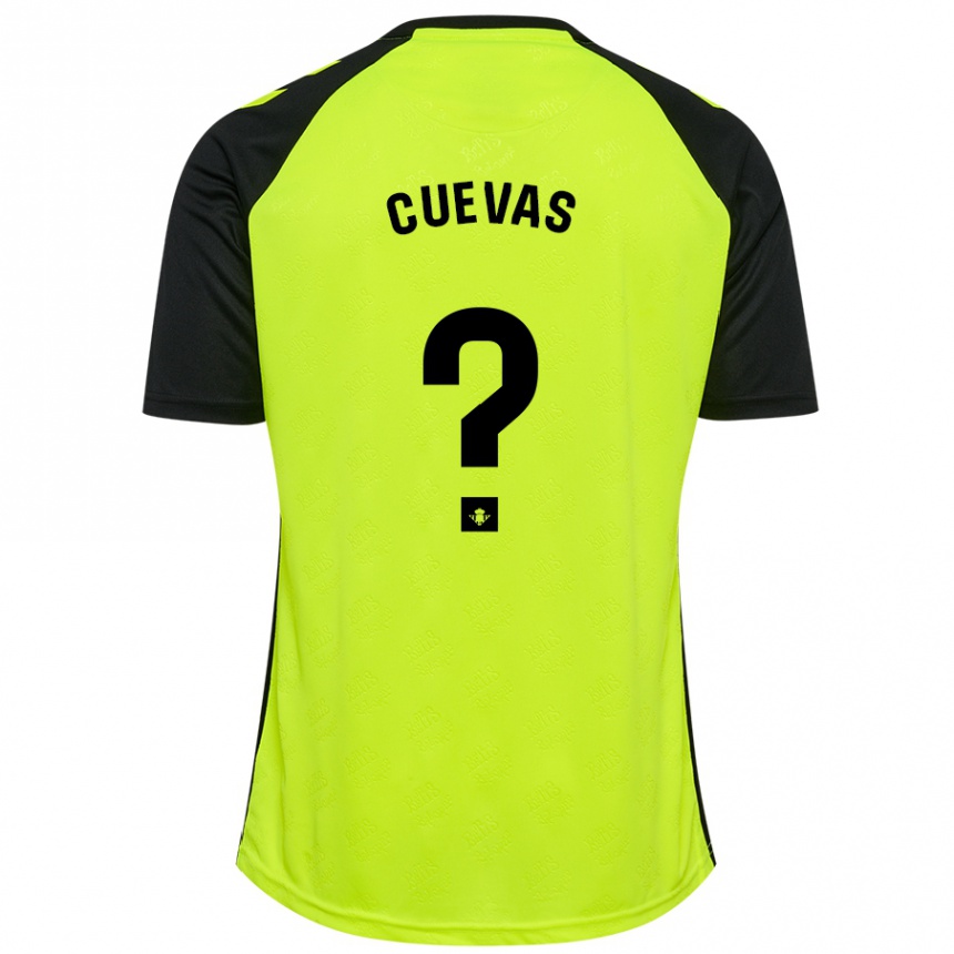 Niño Fútbol Camiseta Miguel Cuevas #0 Amarillo Fluorescente Negro 2ª Equipación 2024/25