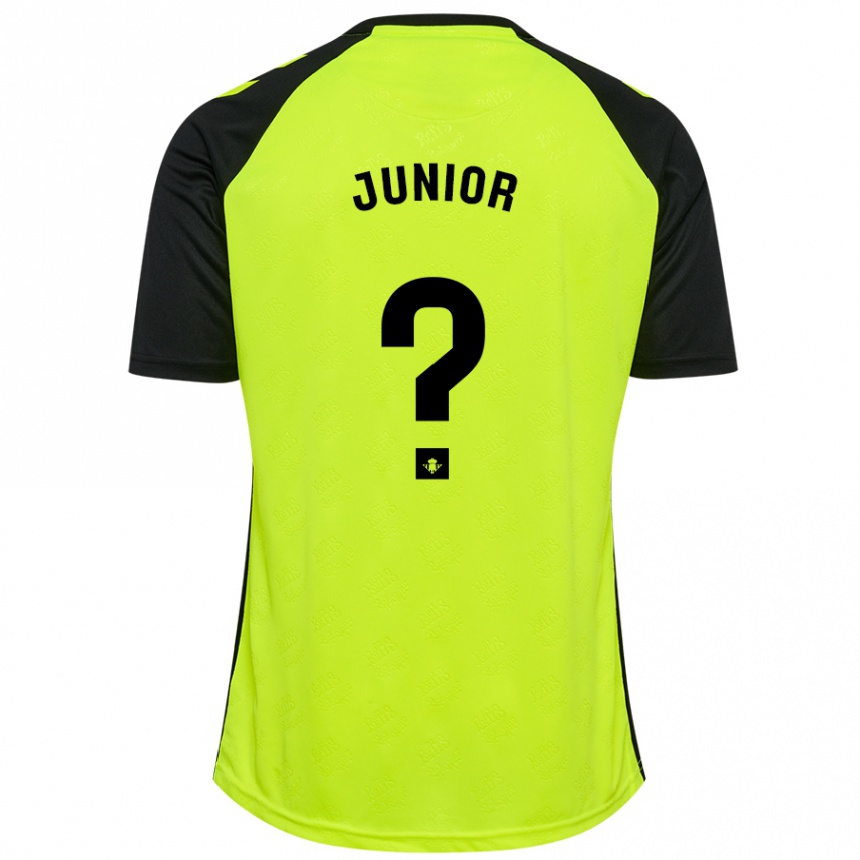 Niño Fútbol Camiseta Clute Junior #0 Amarillo Fluorescente Negro 2ª Equipación 2024/25