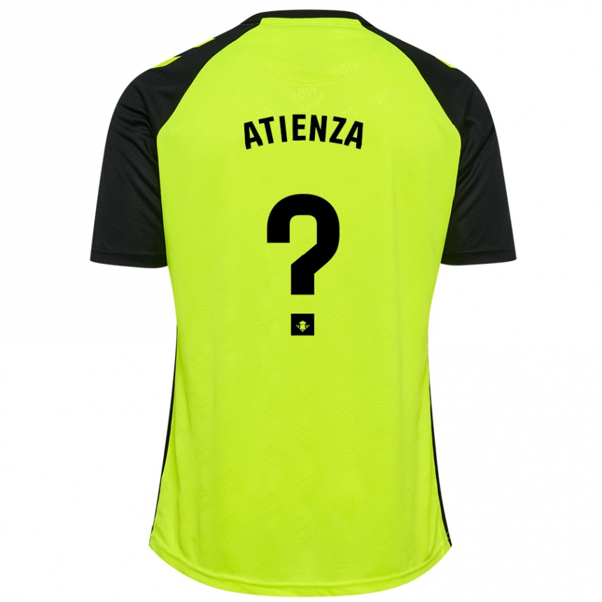 Niño Fútbol Camiseta Diego Atienza #0 Amarillo Fluorescente Negro 2ª Equipación 2024/25