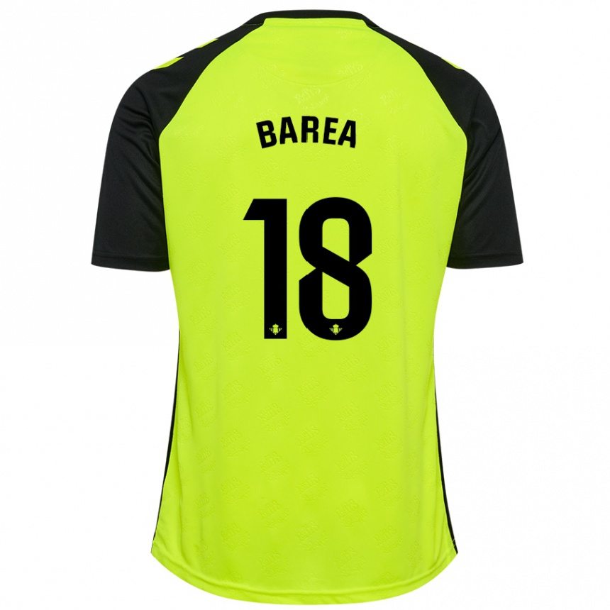 Niño Fútbol Camiseta Ismael Barea #18 Amarillo Fluorescente Negro 2ª Equipación 2024/25