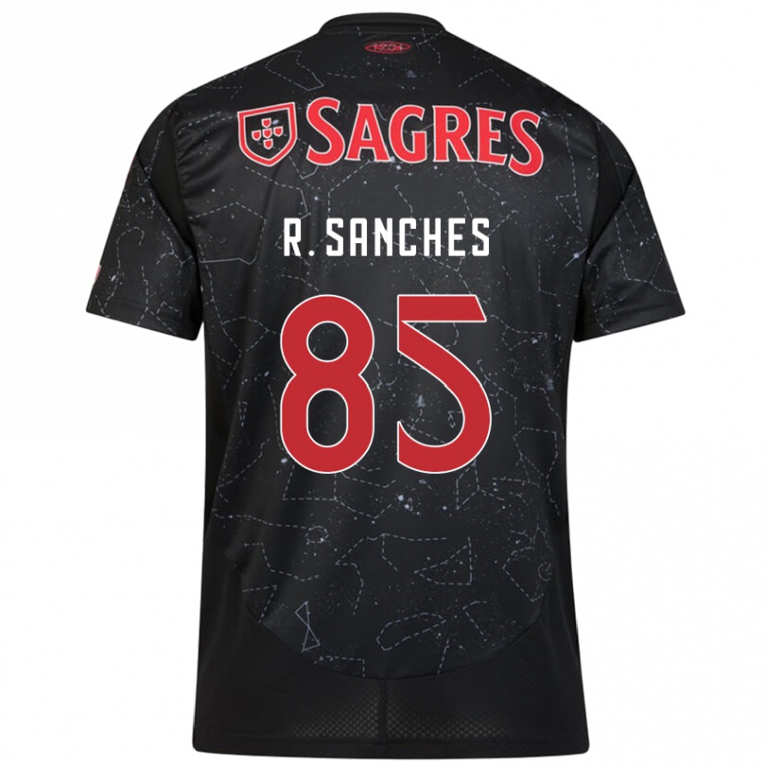 Niño Fútbol Camiseta Renato Sanches #85 Negro Rojo 2ª Equipación 2024/25