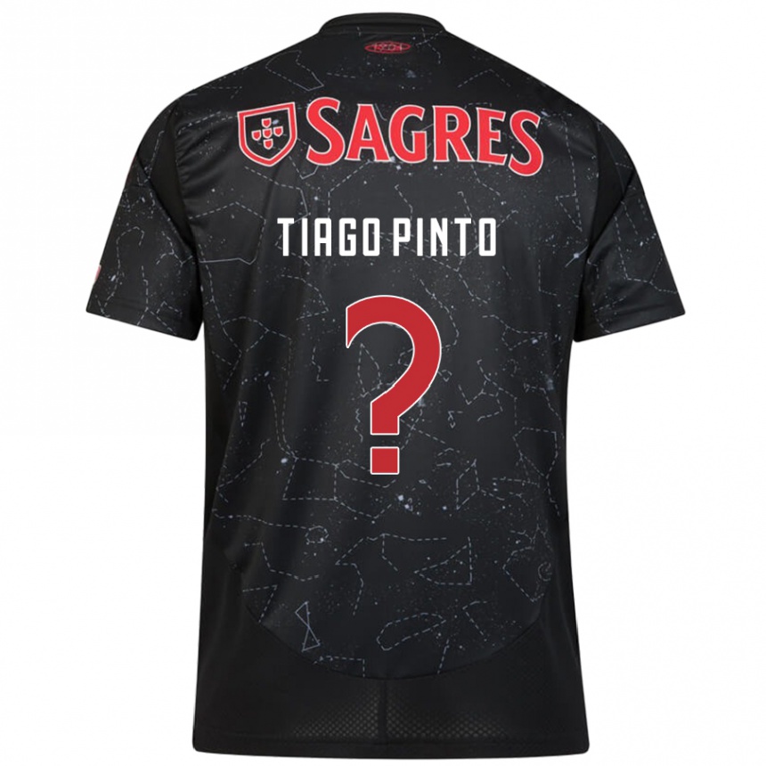 Niño Fútbol Camiseta Tiago Pinto #0 Negro Rojo 2ª Equipación 2024/25