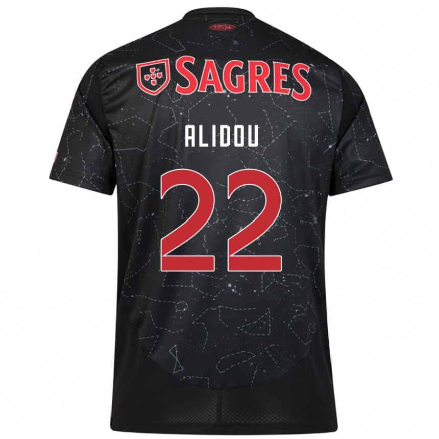 Niño Fútbol Camiseta Marie-Yasmine Alidou #22 Negro Rojo 2ª Equipación 2024/25