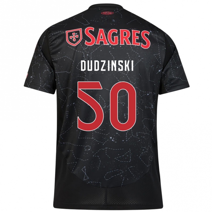 Niño Fútbol Camiseta Marcel Dudzinski #50 Negro Rojo 2ª Equipación 2024/25