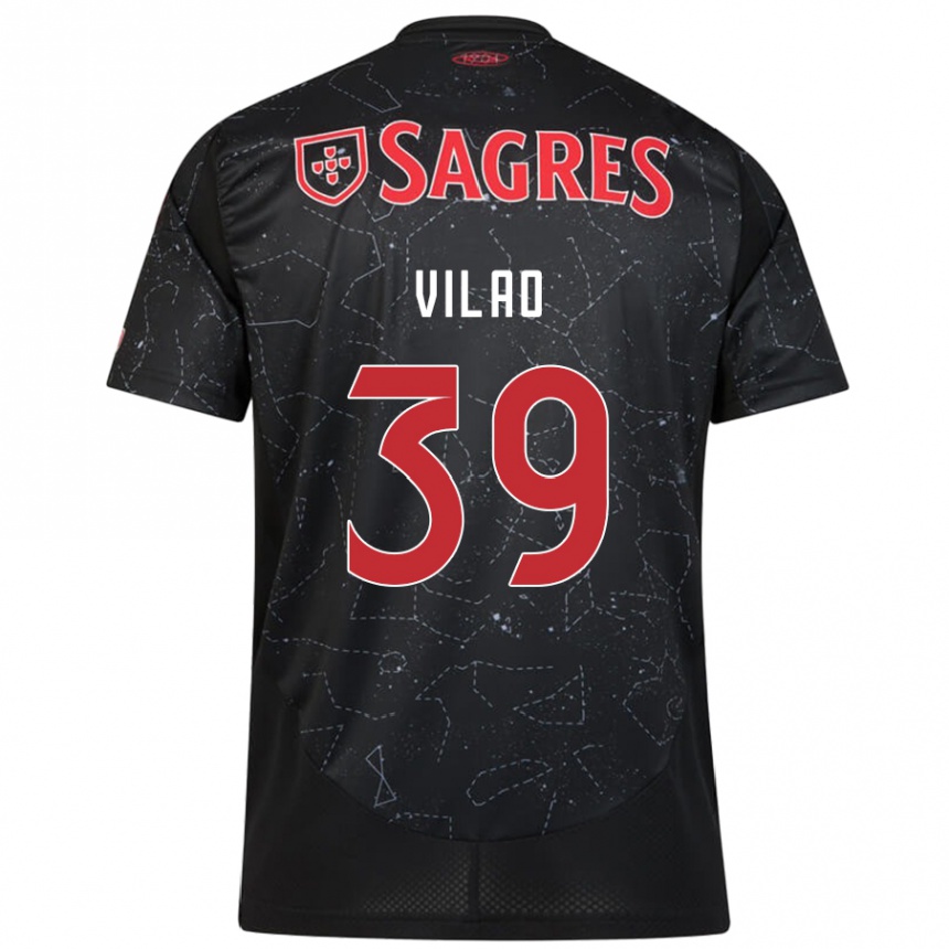 Niño Fútbol Camiseta Carolina Vilao #39 Negro Rojo 2ª Equipación 2024/25