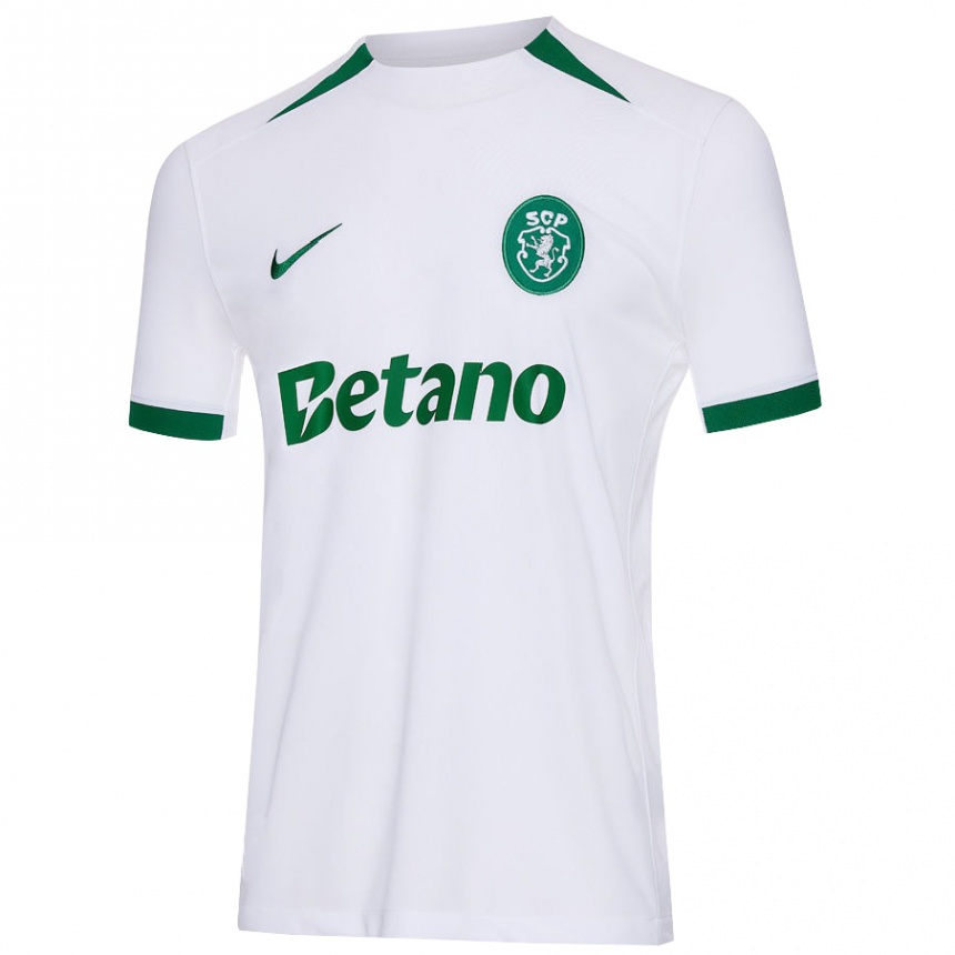 Niño Fútbol Camiseta Su Nombre #0 Blanco Verde 2ª Equipación 2024/25