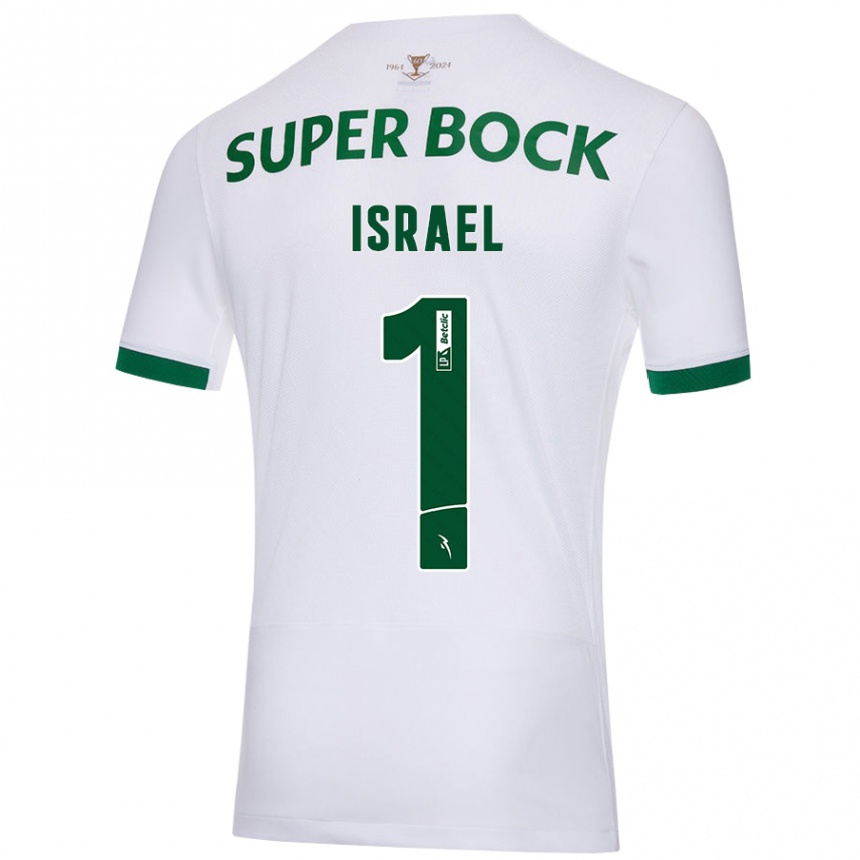 Niño Fútbol Camiseta Franco Israel #1 Blanco Verde 2ª Equipación 2024/25