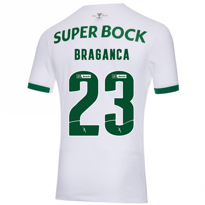 Niño Fútbol Camiseta Daniel Bragança #23 Blanco Verde 2ª Equipación 2024/25