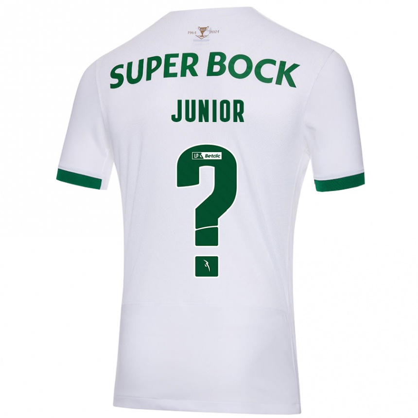 Niño Fútbol Camiseta Marlon Junior #0 Blanco Verde 2ª Equipación 2024/25