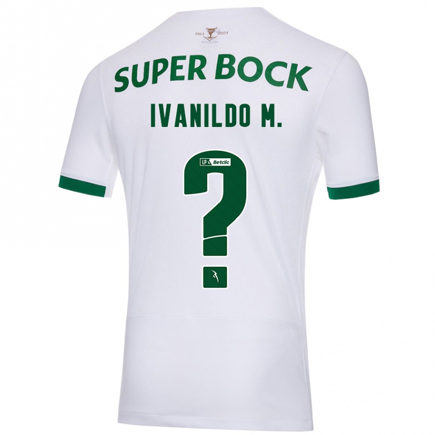 Niño Fútbol Camiseta Ivanildo Mendes #0 Blanco Verde 2ª Equipación 2024/25