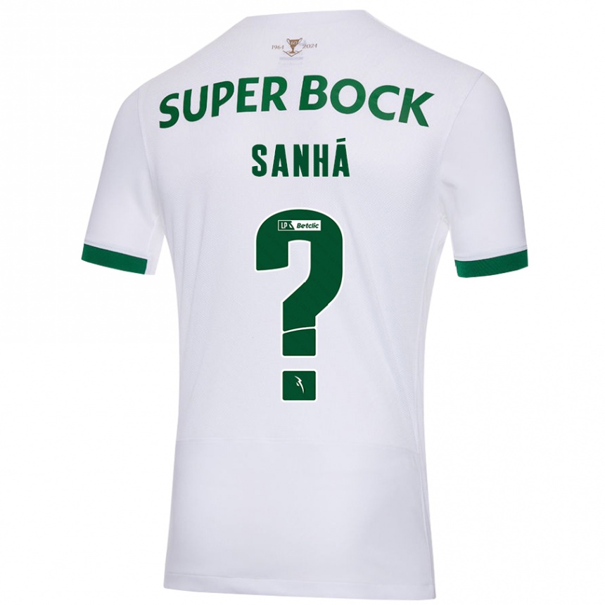 Niño Fútbol Camiseta Micael Sanhá #0 Blanco Verde 2ª Equipación 2024/25