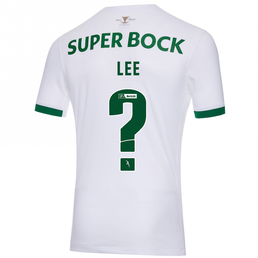 Niño Fútbol Camiseta Afonso Lee #0 Blanco Verde 2ª Equipación 2024/25