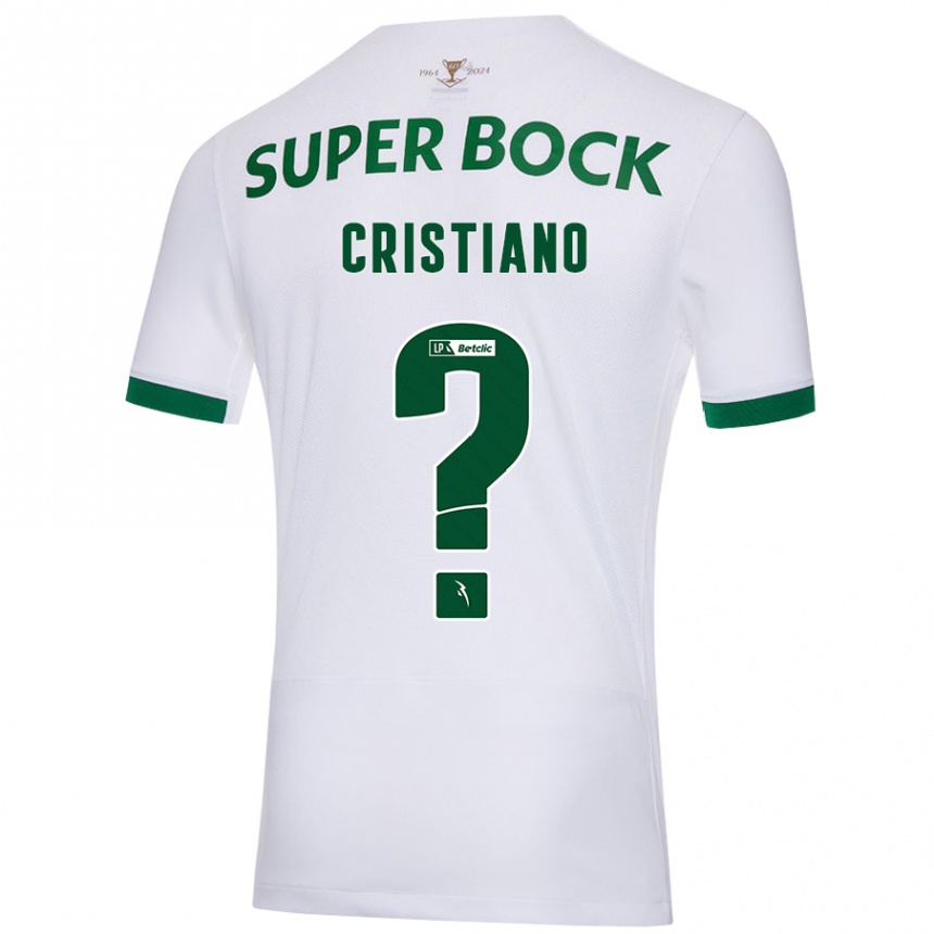 Niño Fútbol Camiseta José Cristiano #0 Blanco Verde 2ª Equipación 2024/25