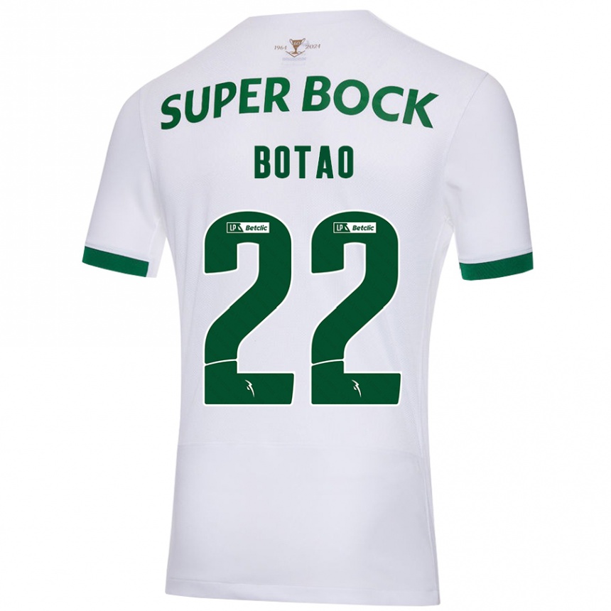 Niño Fútbol Camiseta Martim Botão #22 Blanco Verde 2ª Equipación 2024/25