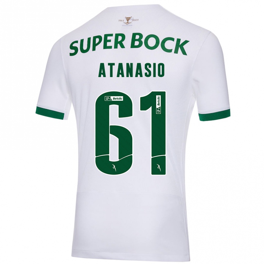 Niño Fútbol Camiseta Atanásio #61 Blanco Verde 2ª Equipación 2024/25