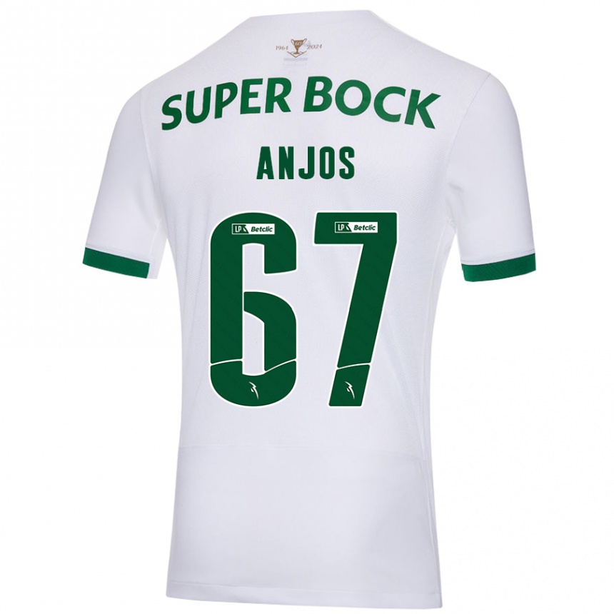 Niño Fútbol Camiseta Lucas Anjos #67 Blanco Verde 2ª Equipación 2024/25