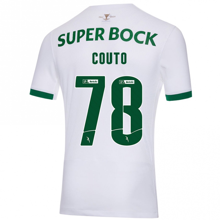 Niño Fútbol Camiseta Mauro Couto #78 Blanco Verde 2ª Equipación 2024/25