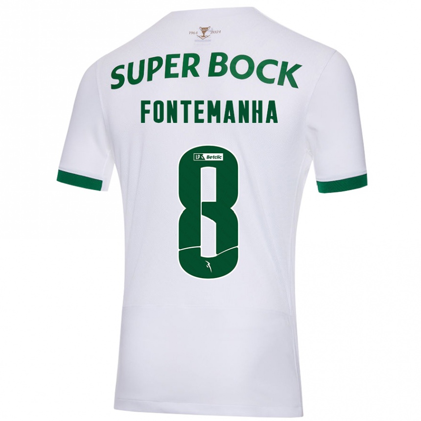 Niño Fútbol Camiseta Rita Fontemanha #8 Blanco Verde 2ª Equipación 2024/25