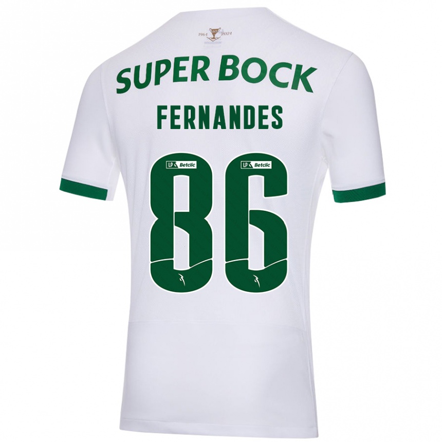 Niño Fútbol Camiseta Emanuel Fernandes #86 Blanco Verde 2ª Equipación 2024/25