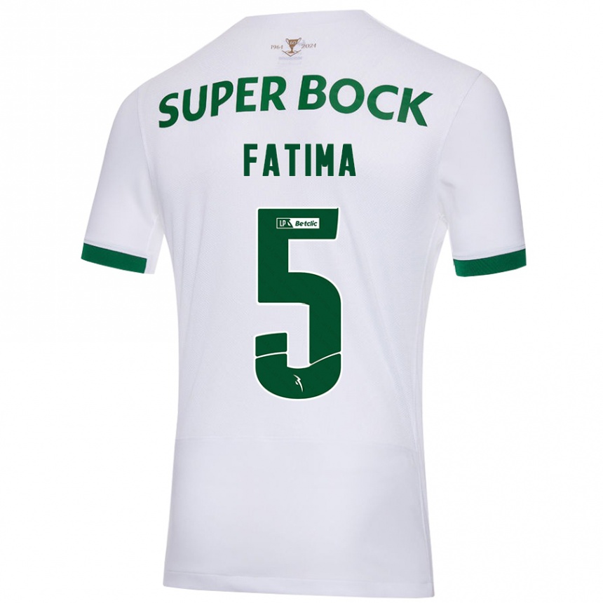 Niño Fútbol Camiseta Francisca Fatima Aquino Dutra #5 Blanco Verde 2ª Equipación 2024/25