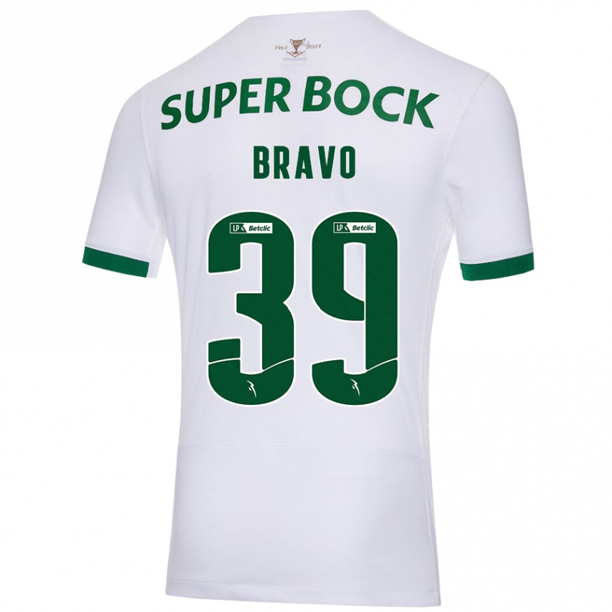 Niño Fútbol Camiseta Bravo #39 Blanco Verde 2ª Equipación 2024/25