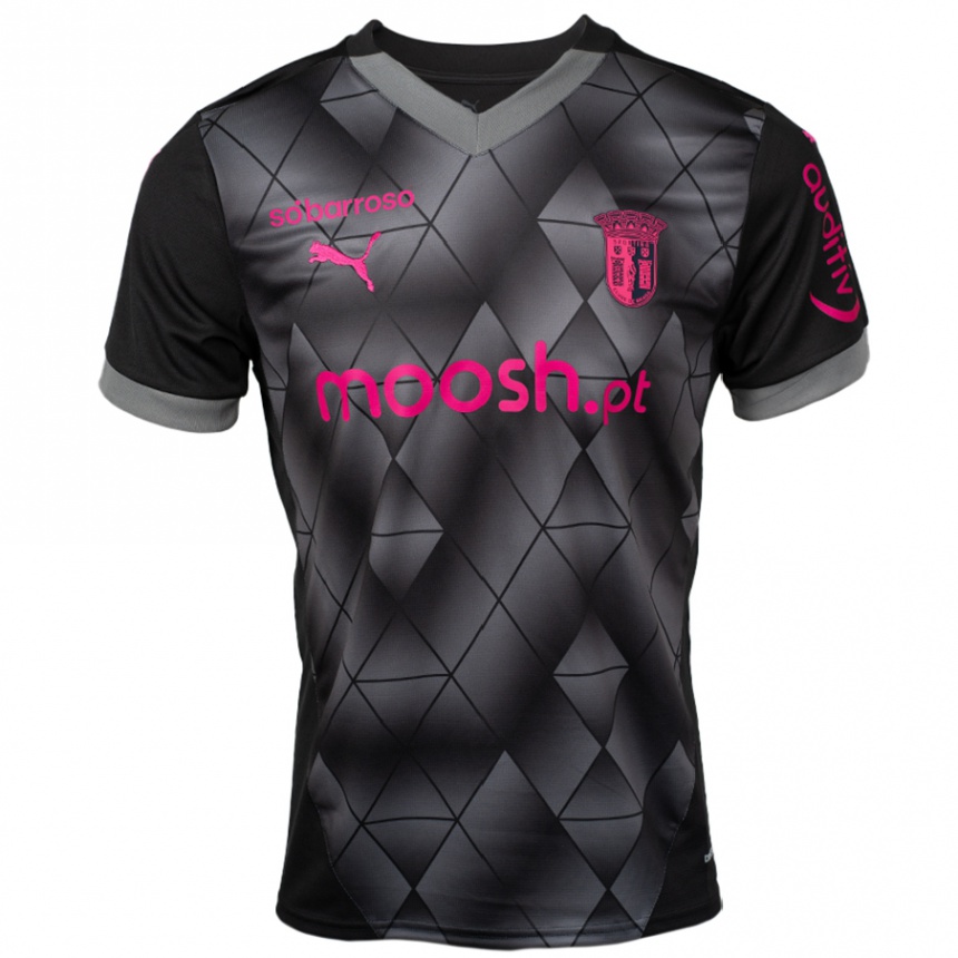 Niño Fútbol Camiseta Gabri Martínez #77 Negro Rosa 2ª Equipación 2024/25