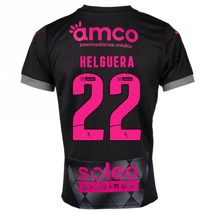 Niño Fútbol Camiseta Thiago Helguera #22 Negro Rosa 2ª Equipación 2024/25