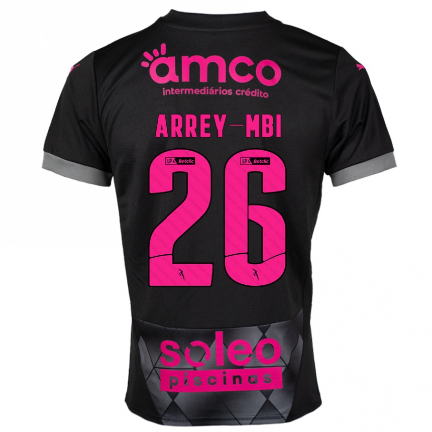 Niño Fútbol Camiseta Bright Arrey-Mbi #26 Negro Rosa 2ª Equipación 2024/25