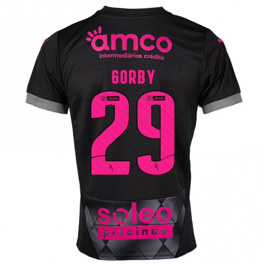 Niño Fútbol Camiseta Gorby #29 Negro Rosa 2ª Equipación 2024/25