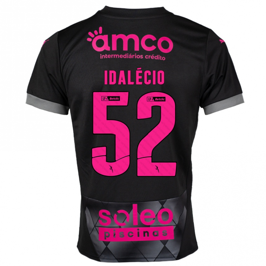 Niño Fútbol Camiseta Idalécio #52 Negro Rosa 2ª Equipación 2024/25