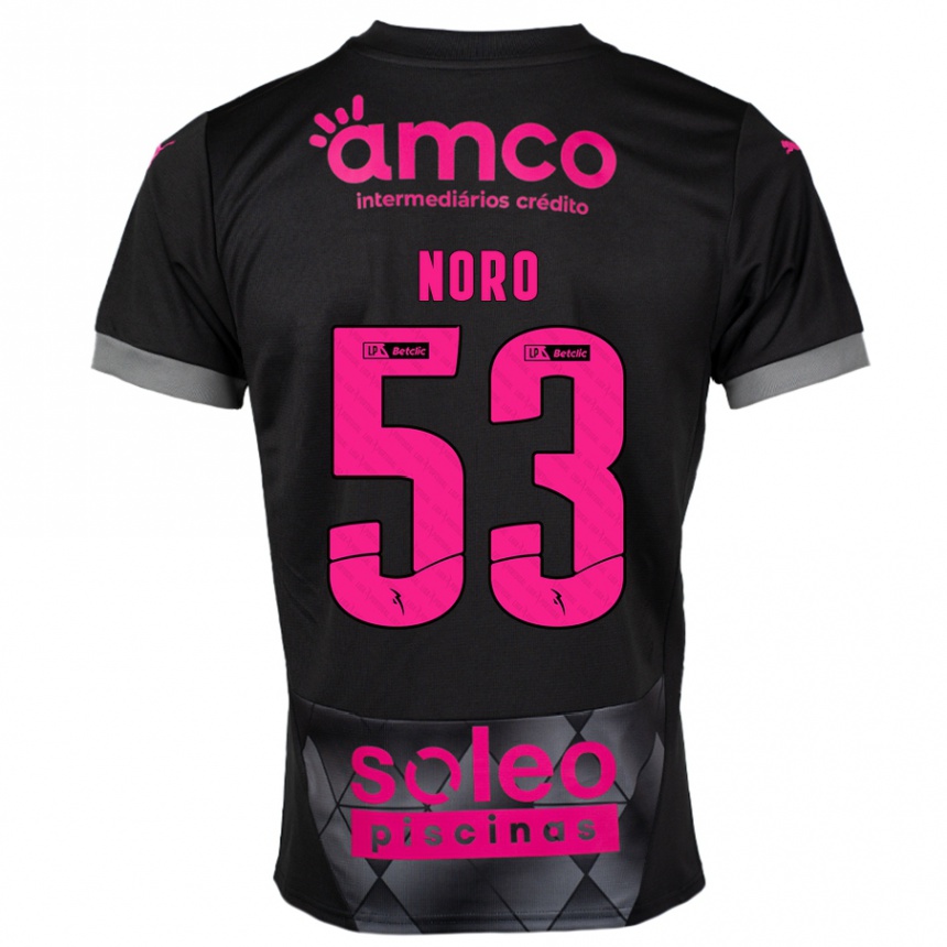 Niño Fútbol Camiseta Jonatás Noro #53 Negro Rosa 2ª Equipación 2024/25