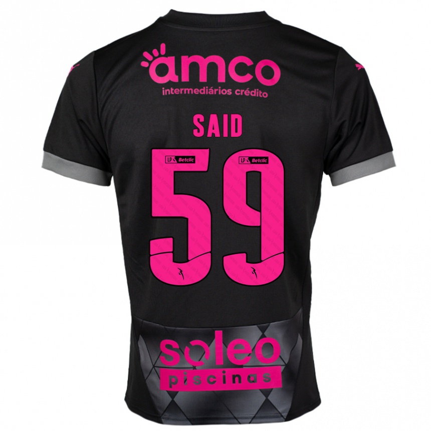 Niño Fútbol Camiseta Yan Said #59 Negro Rosa 2ª Equipación 2024/25