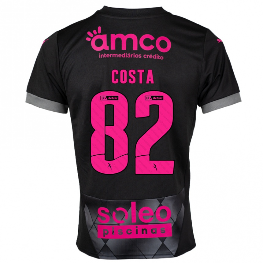 Niño Fútbol Camiseta Gui Costa #82 Negro Rosa 2ª Equipación 2024/25