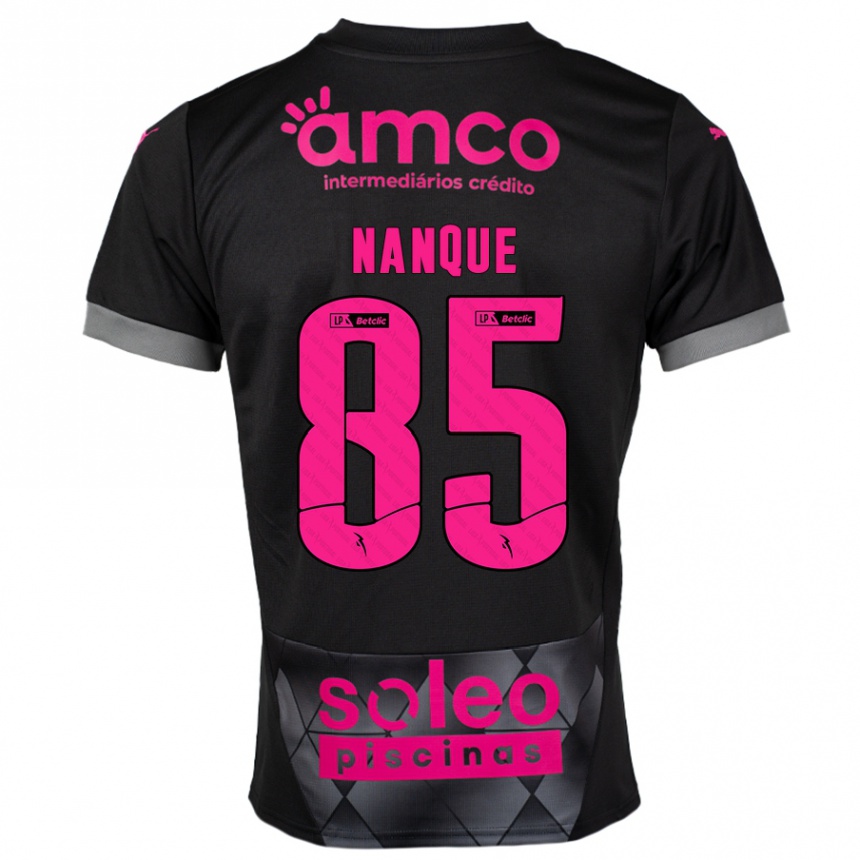 Niño Fútbol Camiseta Edgar Nanque #85 Negro Rosa 2ª Equipación 2024/25