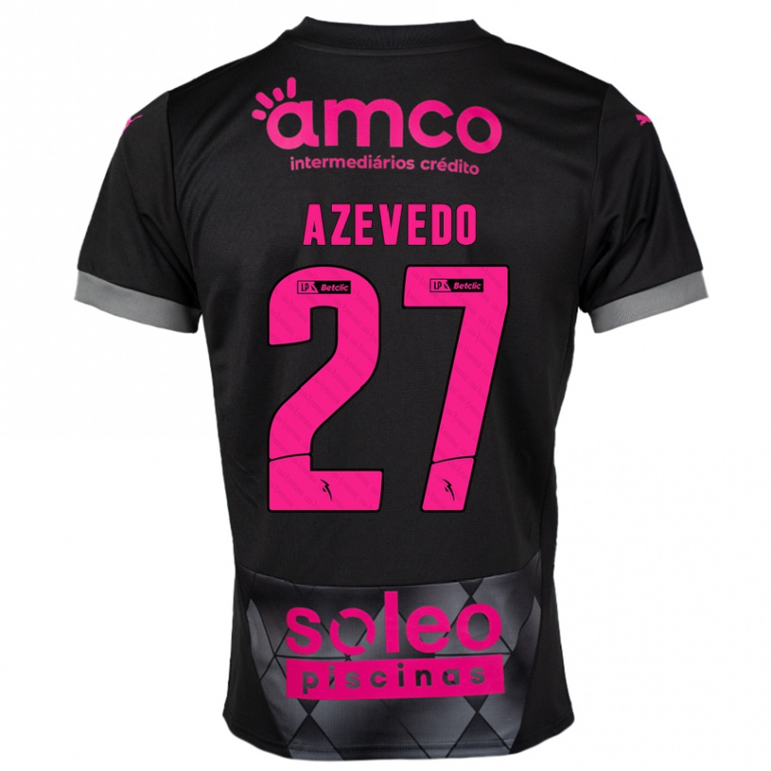 Niño Fútbol Camiseta Mariana Azevedo #27 Negro Rosa 2ª Equipación 2024/25