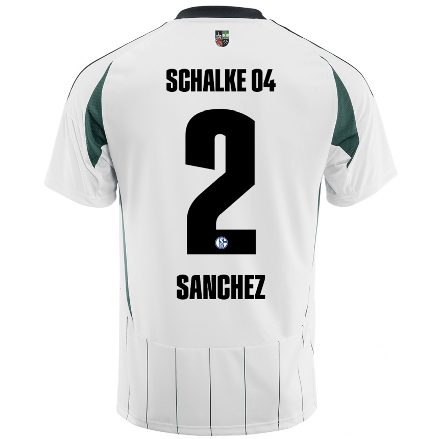 Niño Fútbol Camiseta Felipe Sánchez #2 Blanco Verde 2ª Equipación 2024/25