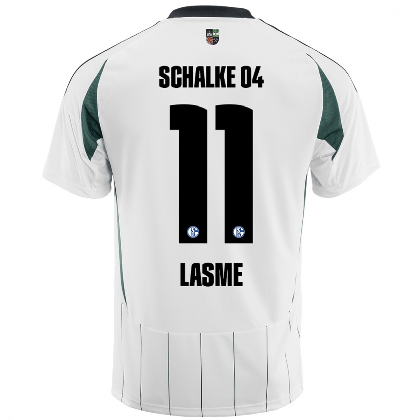 Niño Fútbol Camiseta Bryan Lasme #11 Blanco Verde 2ª Equipación 2024/25