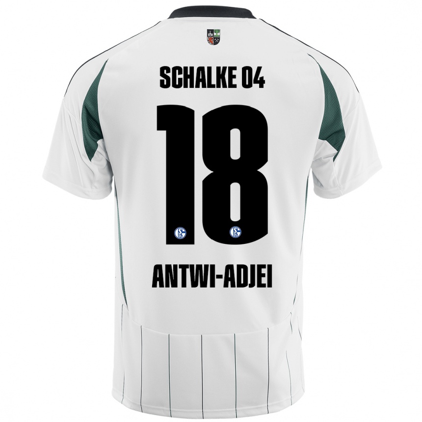 Niño Fútbol Camiseta Christopher Antwi-Adjei #18 Blanco Verde 2ª Equipación 2024/25