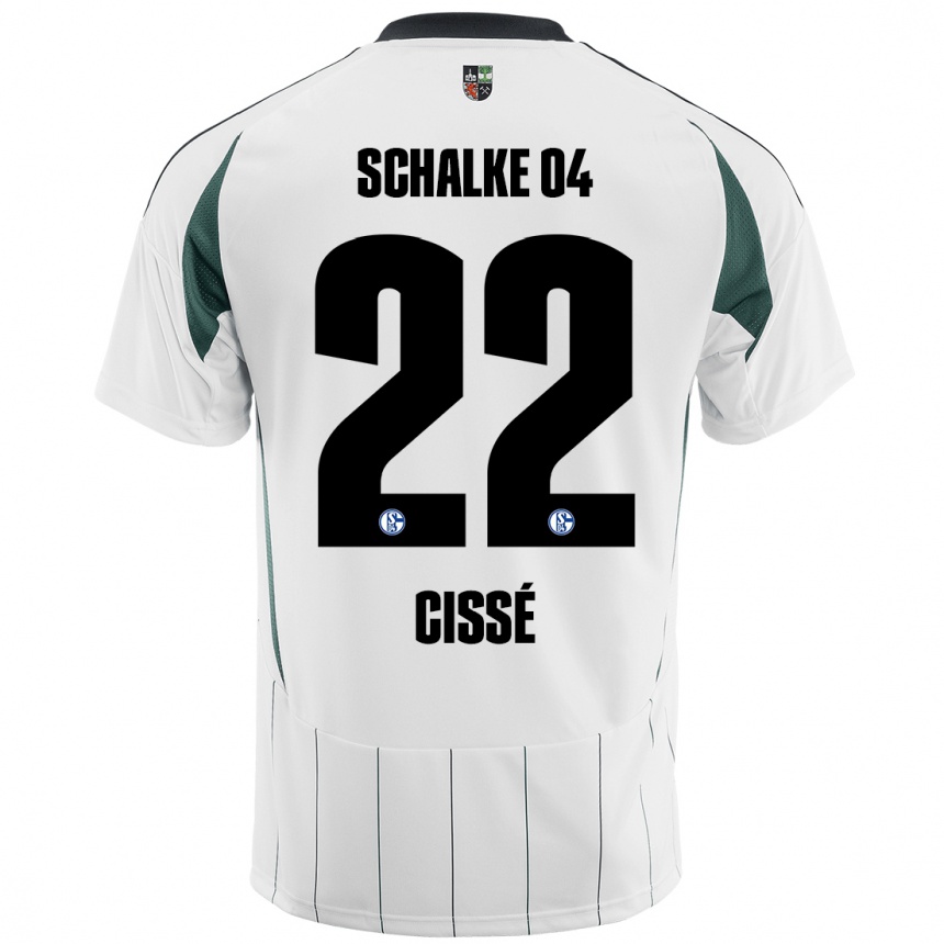 Niño Fútbol Camiseta Ibrahima Cissé #22 Blanco Verde 2ª Equipación 2024/25