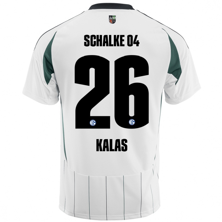 Niño Fútbol Camiseta Tomas Kalas #26 Blanco Verde 2ª Equipación 2024/25