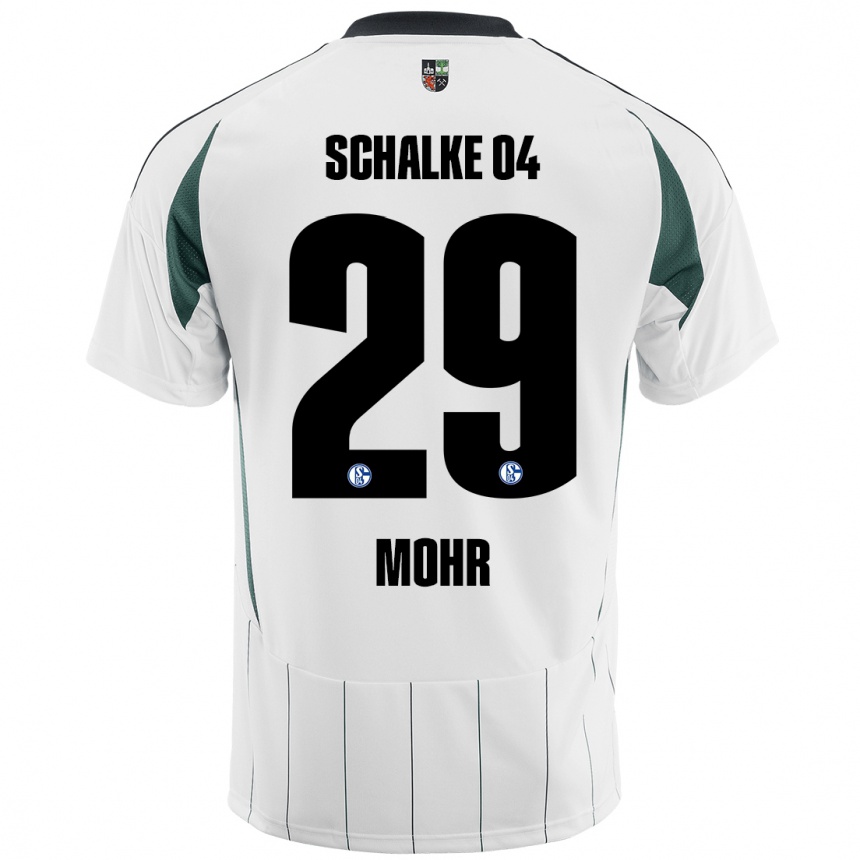 Niño Fútbol Camiseta Tobias Mohr #29 Blanco Verde 2ª Equipación 2024/25