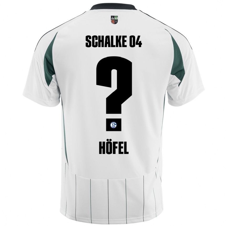 Niño Fútbol Camiseta Luca Höfel #0 Blanco Verde 2ª Equipación 2024/25