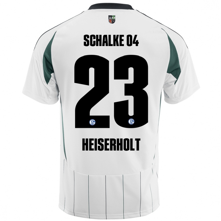 Niño Fútbol Camiseta Finn Heiserholt #23 Blanco Verde 2ª Equipación 2024/25