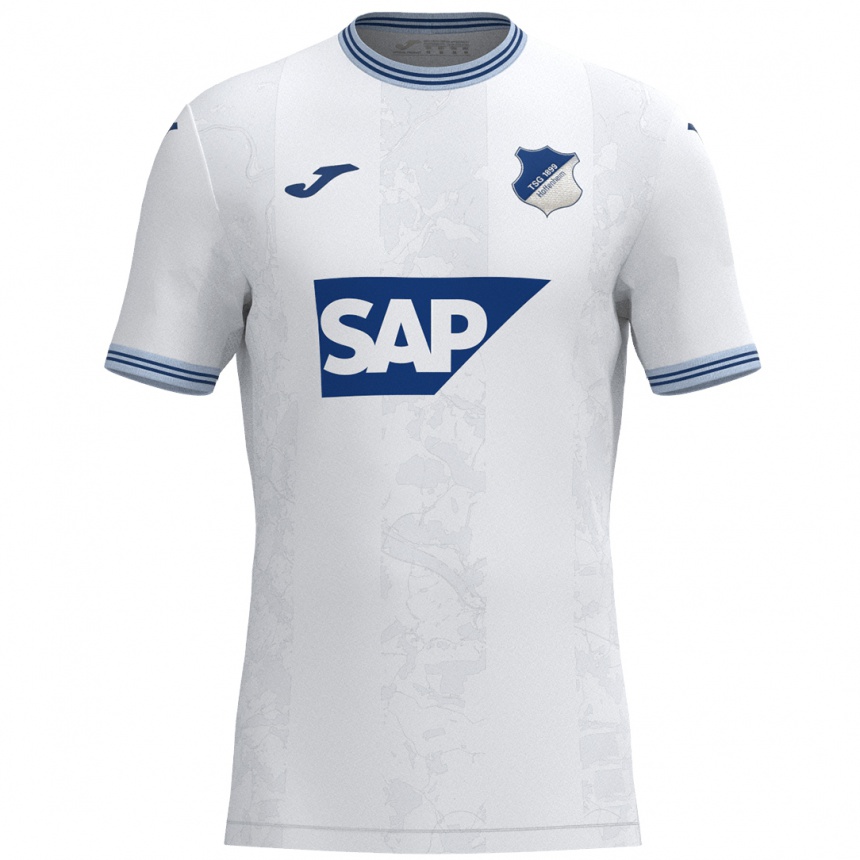 Niño Fútbol Camiseta Su Nombre #0 Blanco Azul 2ª Equipación 2024/25