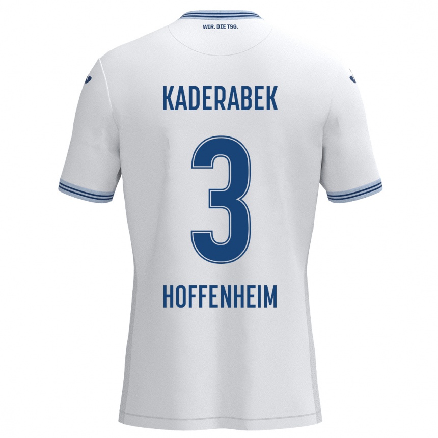 Niño Fútbol Camiseta Pavel Kaderabek #3 Blanco Azul 2ª Equipación 2024/25