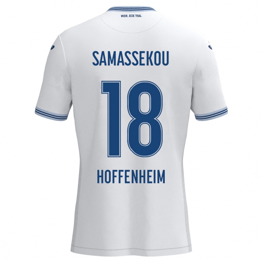 Niño Fútbol Camiseta Diadié Samassékou #18 Blanco Azul 2ª Equipación 2024/25